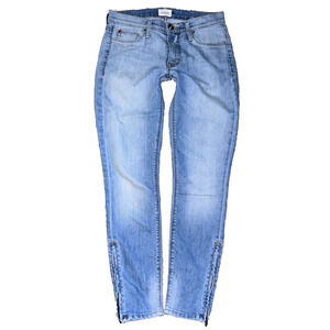 Hudson NICO Mid Crop w/ Zippers Skinny Leg Stretch Jeans Size 24